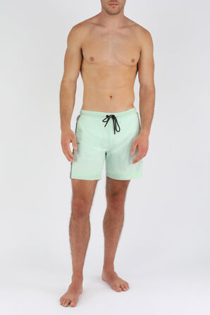 מכנסי בגד ים בגוון תכלת עם לוגוטייפ OFF WHITE